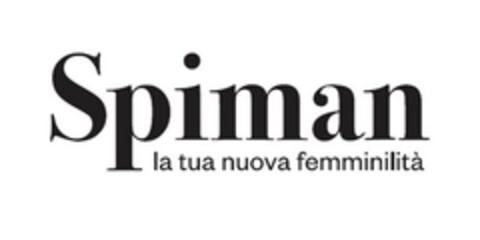 Spiman la tua nuova femminilità Logo (EUIPO, 07.11.2017)