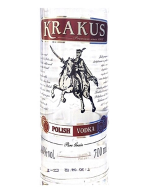 KRAKUS Premium since 1962 POLISH VODKA Pure Grain Logo (EUIPO, 18.03.2022)