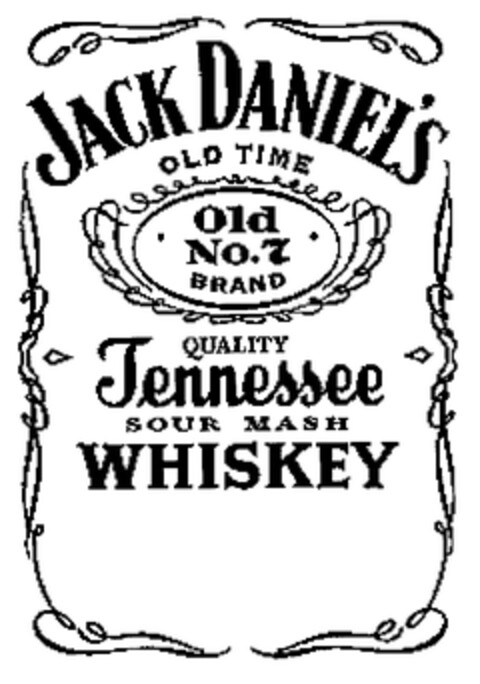 JACK DANIEL'S OLD TIME OLD NO.7 BRAND QUALITY Tennessee SOUR MASH WHISKEY Logo (EUIPO, 05/06/2002)