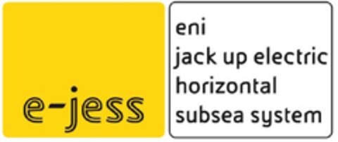 e-jess eni jack up electric horizontal subsea system Logo (EUIPO, 09.09.2010)