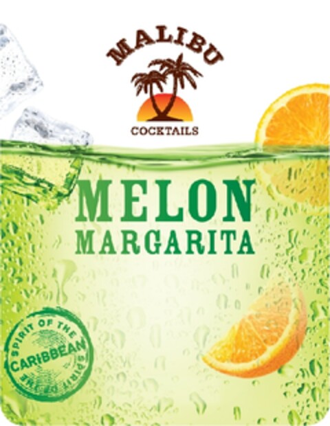 MALIBU COCKTAILS MELON MARGARITA SPIRIT OF THE CARIBBEAN Logo (EUIPO, 22.10.2010)