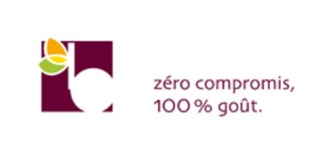 b zéro compromis, 100% goût. Logo (EUIPO, 25.02.2013)