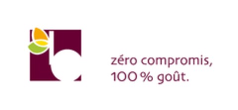 b zéro compromis, 100% goût. Logo (EUIPO, 02/25/2013)