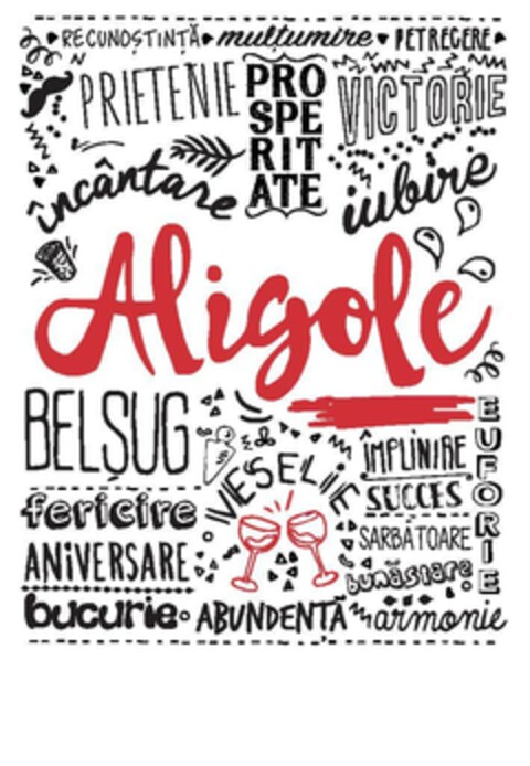 Aligole RECUNOŞTINŢĂ mulţumire PETRECERE PRIETENIE PROSPERITATE VICTORIE încântare iubire BELŞUG fericire ANIVERSARE bucurie VESELIE ABUNDENŢĂ ÎMPLINIRE SUCCES SARBĂTOARE bunăstare armonie EUFORIE Logo (EUIPO, 12.12.2015)