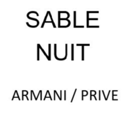 SABLE NUIT ARMANI / PRIVE Logo (EUIPO, 30.06.2020)