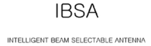 IBSA INTELLIGENT BEAM SELECTABLE ANTENNA Logo (EUIPO, 29.08.2012)