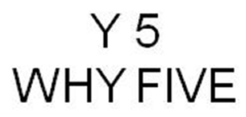 Y 5 WHY FIVE Logo (EUIPO, 11/13/2013)