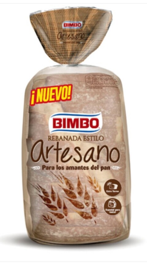 BIMBO ARTESANO PARA LOS AMANTES DEL PAN Logo (EUIPO, 15.03.2016)