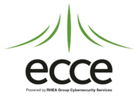 ecce Powered by RHEA Group Cybersecurity Services Logo (EUIPO, 03.08.2023)