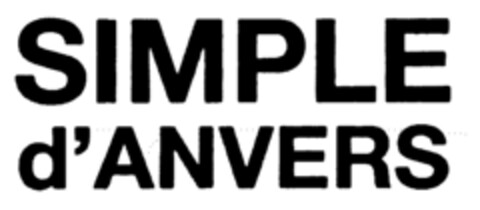 SIMPLE d'ANVERS Logo (EUIPO, 01.04.1996)