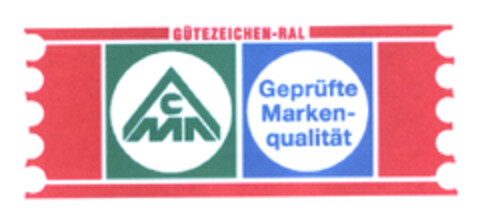 GÜTEZEICHEN-RAL CMA Geprüfte Markenqualität Logo (EUIPO, 12/12/2002)