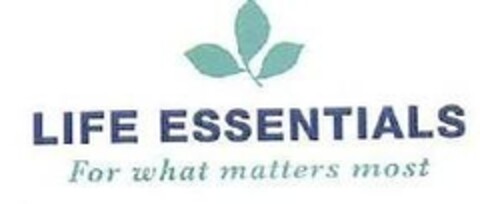 LIFE ESSENTIALS For what matters most Logo (EUIPO, 01.08.2006)
