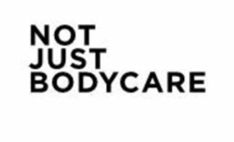 NOT JUST BODYCARE Logo (EUIPO, 15.09.2017)