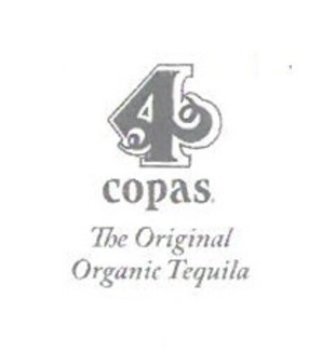 4 COPAS THE ORIGINAL ORGANIC TEQUILA Logo (EUIPO, 05/22/2019)