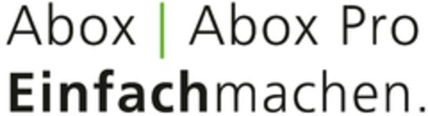 Abox | Abox Pro Einfachmachen. Logo (EUIPO, 05/26/2023)