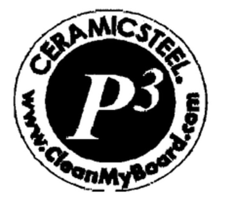 P3 CERAMICSTEEL. www. CleanMyBoard.com Logo (EUIPO, 10.07.2000)