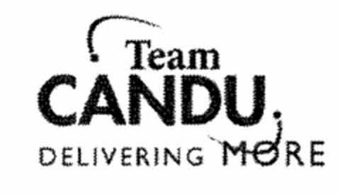 Team CANDU DELIVERING MORE Logo (EUIPO, 12.04.2007)