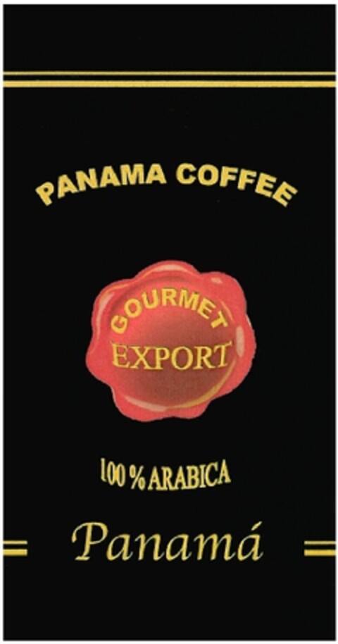 PANAMA COFFEE GOURMET EXPORT 100% ARABICA Panamá Logo (EUIPO, 26.06.2009)