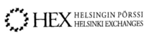 HEX HELSINGIN PÖRSSI HELSINKI EXCHANGES Logo (EUIPO, 22.09.1997)