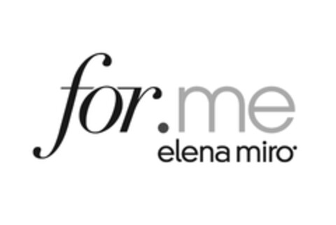 for.me elena miro' Logo (EUIPO, 06.07.2012)