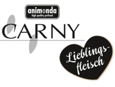 animonda high quality petfood Carny Lieblingsfleisch Logo (EUIPO, 07.07.2014)