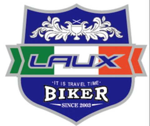 LAUX IT IS TRAVEL TIME BIKER SINCE 2003 Logo (EUIPO, 05.08.2015)