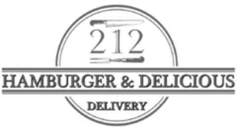 212 HAMBURGER & DELICIOUS DELIVERY Logo (EUIPO, 07/19/2016)