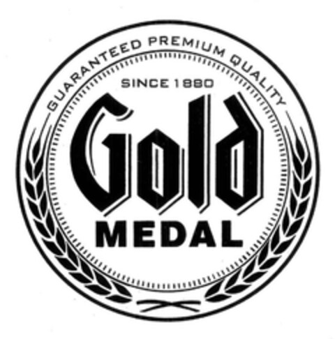 GUARANTEED PREMIUM QUALITY SINCE 1880 GOLD MEDAL Logo (EUIPO, 05.05.2010)