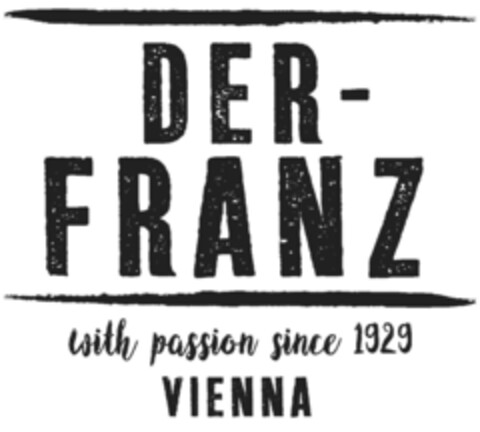 DER-FRANZ with passion since 1929 VIENNA Logo (EUIPO, 18.09.2019)