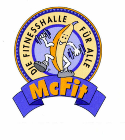 McFit DIE FITNESSHALLE FÜR ALLE Logo (EUIPO, 31.07.2000)