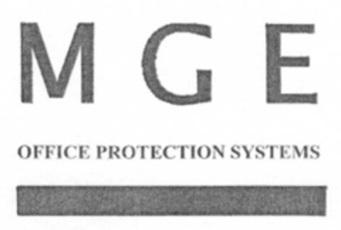 MGE OFFICE PROTECTION SYSTEMS Logo (EUIPO, 22.02.2007)