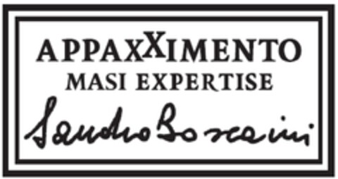 APPAXXIMENTO MASI EXPERTISE SANDRO BOSCAINI Logo (EUIPO, 11.02.2010)