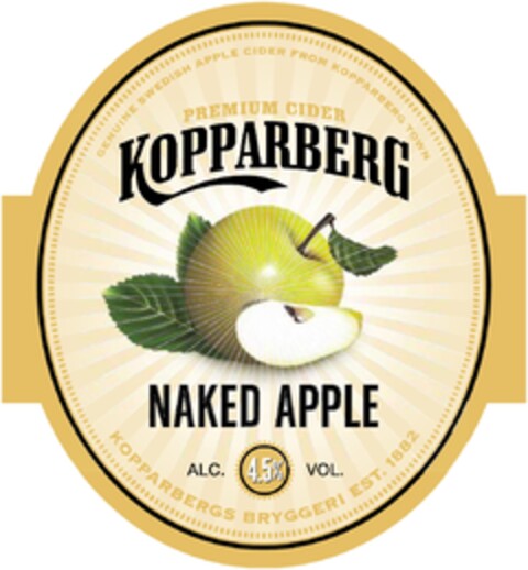 KOPPARBERG NAKED APPLE Logo (EUIPO, 02/10/2012)