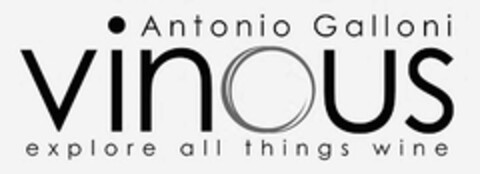 ANTONIO GALLONI VINOUS EXPLORE ALL THINGS WINE Logo (EUIPO, 08.05.2014)