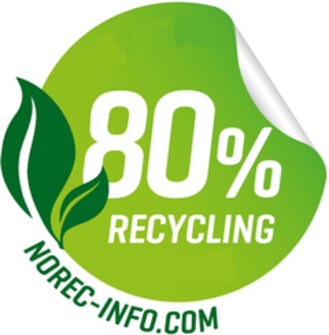 80% RECYCLING NOREC-INFO.COM Logo (EUIPO, 22.08.2018)