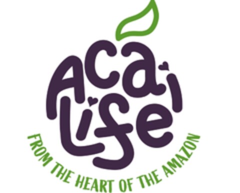 Acai Life FROM THE HEART OF THE AMAZON Logo (EUIPO, 12/04/2020)