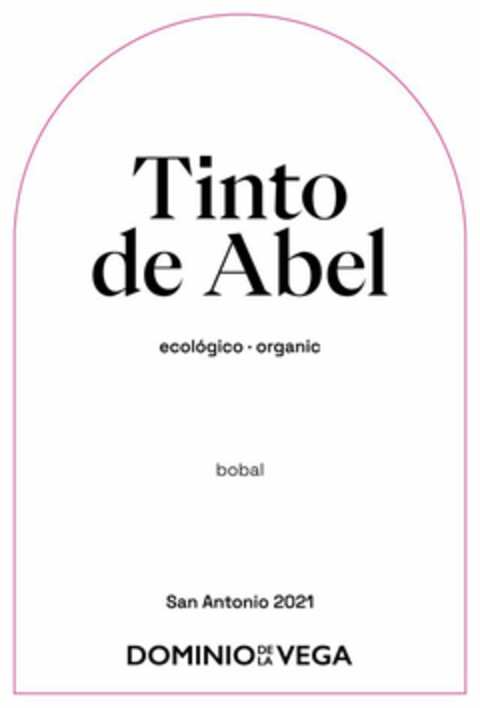 TINTO DE ABEL ecológico.organic bobal San Antonio 2021 DOMINIO DE LA VEGA Logo (EUIPO, 19.11.2021)