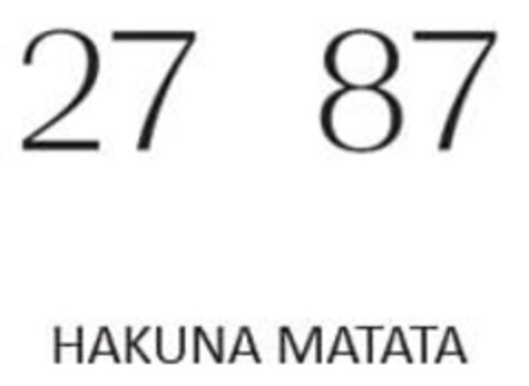 27 87 HAKUNA MATATA Logo (EUIPO, 12.07.2023)