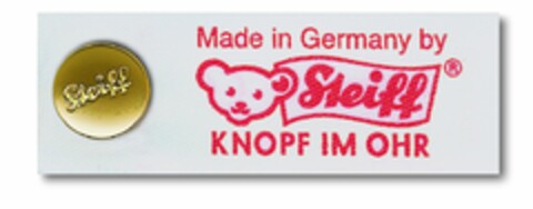 Made in Germany by Steiff Knopf im Ohr Logo (EUIPO, 04/16/2014)