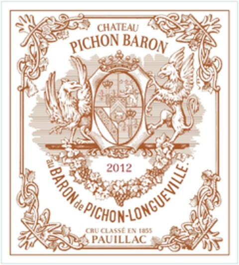 CHATEAU PICHON BARON au BARON DE PICHON-LONGUEVILLE Logo (EUIPO, 20.07.2015)