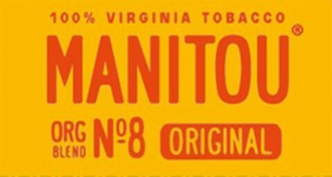 100% VIRGINIA TOBACCO MANITOU ORG BLEND No 8 ORIGINAL Logo (EUIPO, 05/23/2019)