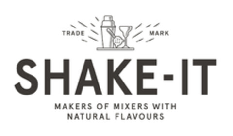 TRADE MARK SHAKE-IT MAKERS OF MIXERS WITH NATURAL FLAVOURS Logo (EUIPO, 15.06.2021)