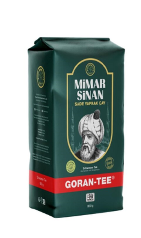 MIMAR SINAN SADE YAPRAK ÇAY GORAN-TEE Schwarzer Tee Aromatisierter mit Bergamotte Logo (EUIPO, 12.12.2023)