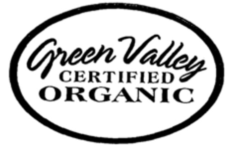 Green Valley CERTIFIED ORGANIC Logo (EUIPO, 29.03.2000)