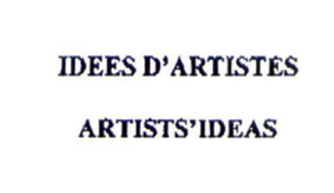 IDEES D'ARTISTES
ARTISTS'IDEAS Logo (EUIPO, 11/22/2001)