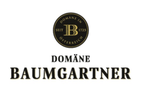 B DOMÄNE IN ÖSTERREICH SEIT 1725 DOMÄNE BAUMGARTNER Logo (EUIPO, 05/06/2019)