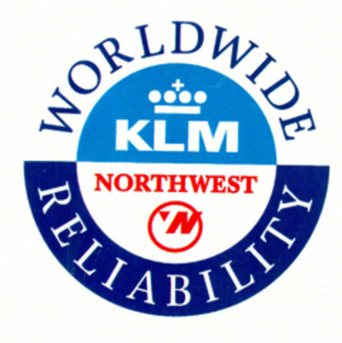 WORLDWIDE KLM NORTHWEST N RELIABILITY Logo (EUIPO, 11.06.1997)