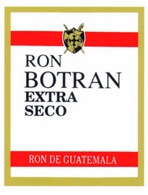 RON BOTRAN EXTRA SECO RON DE GUATEMALA Logo (EUIPO, 23.11.2000)