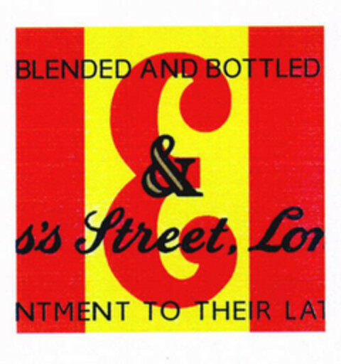 E & BLENDED AND BOTTLED s's Street, Lo NTMENT TO THEIR LA Logo (EUIPO, 24.05.2001)