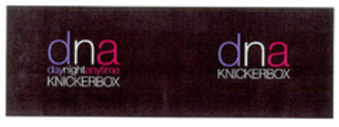 dna daynightanytime KNICKERBOX dna KNICKERBOX Logo (EUIPO, 05/15/2002)